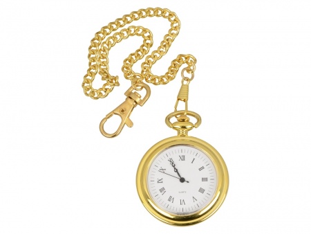 Часы «Магистр» с цепочкой на деревянной подставке, золотистый/черный