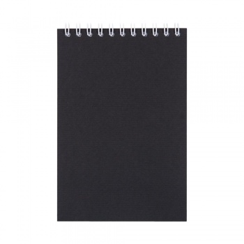 Блокнот на пружине Nettuno Mini в клетку, черный