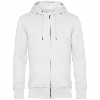 Толстовка на молнии с капюшоном унисекс King, белая
