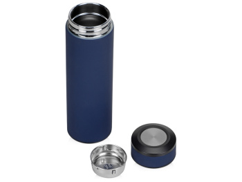 Термос «Confident» с покрытием soft-touch 420мл, темно-синий (Р)