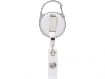 Бейдж с рулеткой-карабин "Favor", синий