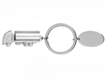 Брелок с шильдом, серебристый