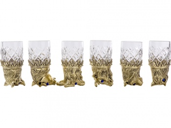 Подарочный набор "Русская охота", темно-коричневый/рыжий