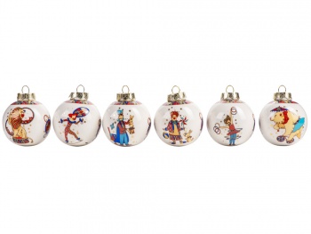 Набор новогодних шаров, 6 шт