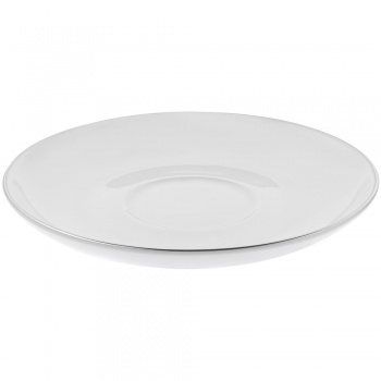 Кофейная пара Select, белая с серебристой отводкой