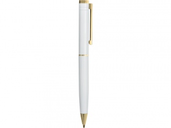 Шариковая металлическая ручка с золотистым слоем "Monarch Gold", белая