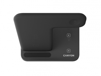 Беспроводное зарядное устройство для гаджетов "3-в-1" с технологией QI Canyon WS-303 (CNS-WCS303B), 15W, черный