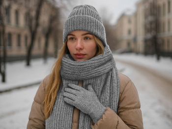 Подарочный набор  «Nordend», серый меланж