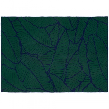 Плед In Leaf, синий с зеленым