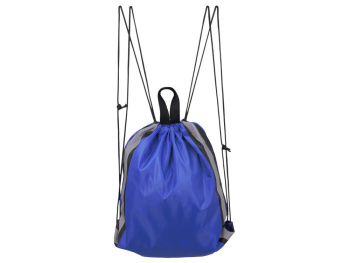 Рюкзак-мешок Savy со светоотражающими полосами по бокам, синий