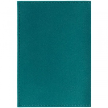 Обложка для паспорта Nubuk, бирюзовая