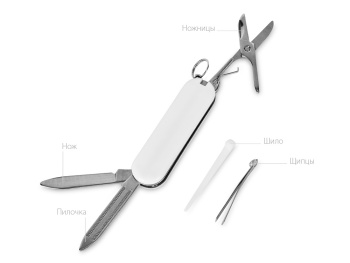 Мультитул-брелок 5-в-1 «Pinny», белый