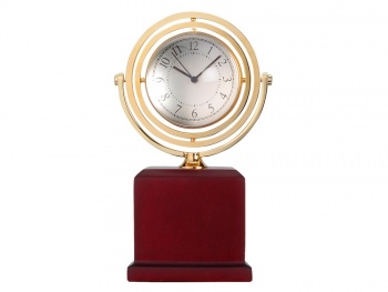 Часы "Disk", коричневый/золотистый