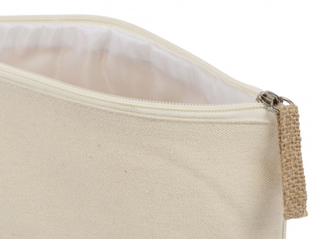 Косметичка "Jute" из хлопка и джута, натуральный
