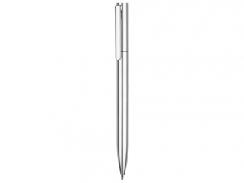 Пластиковая шариковая ручка "Leon", серебристый металлик