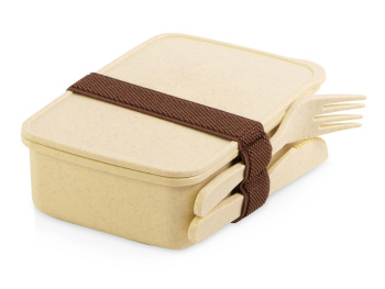 Набор с термокружкой, блокнотом, ручкой и ланчбоксом "Refreshment", зеленое яблоко