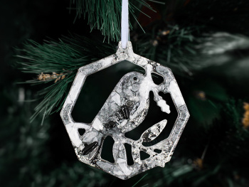 Елочные игрушки (Снегирь) Обсидиан