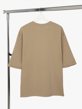 Футболка оверсайз унисекс Kosmos 2.0, бежевая