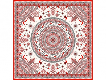 Платок "Мезенская роспись"