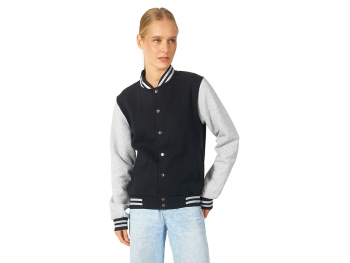 Бомбер «Oxford», черный/серый меланж, унисекс