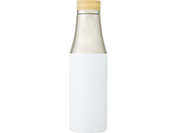 Hulan Бутылка объемом 540 мл с вакуумной изоляцией из меди и бамбуковой крышкой, белый