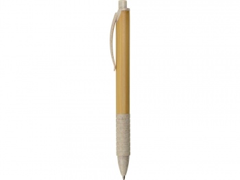 Ручка из бамбука и переработанной пшеницы шариковая "Nara", бамбук/бежевый