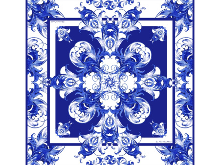 Набор: платок «Гжель» и свеча «Птица счастья»