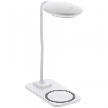 Настольная лампа с беспроводной зарядкой Modicum, белая