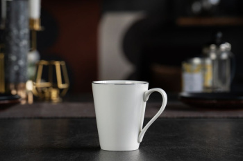 Кружка Select, белая с серебристой отводкой