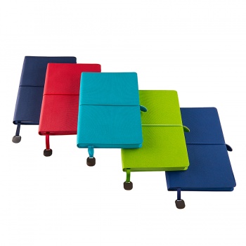 Ежедневник недатированный Freddie, А5, бирюзовый, кремовый блок, бирюзовый обрез