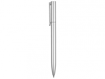 Пластиковая шариковая ручка "Leon", серебристый металлик