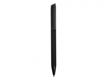 Ручка металлическая шариковая "Taper Metal" софт-тач с цветным зеркальным слоем, черный с серебристым