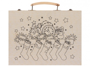 Набор для рисования из 67 предметов в чемодане с рождественским рисунком