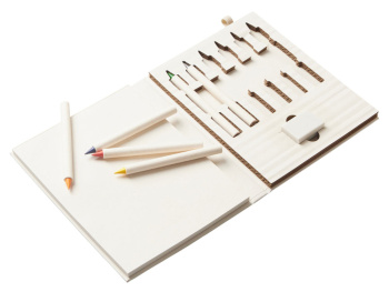 Набор цветных карандашей и листочков для рисования из молочной бумаги "Artify", молочный