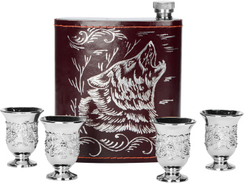 Набор «Подарочный», бордовый/серебристый