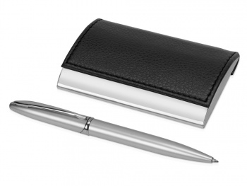 Набор «Партнер»: визитница, ручка шариковая, черный