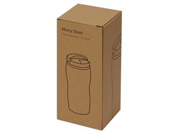 Термокружка "Mony Steel" 350 мл, soft touch, черный (Р)