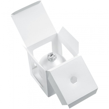 Елочный шар Gala Night Matt в коробке, белый, 8 см