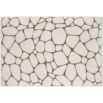 Плед Giraffe, бежевый с зеленым