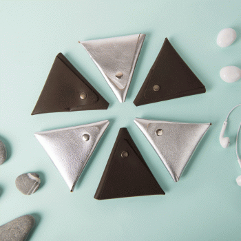 Чехол для наушников, "LOFT SILVER", серебро кожа натуральная 100%