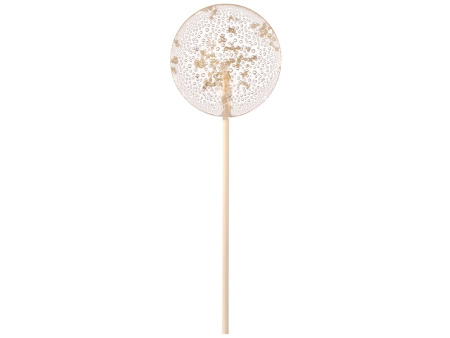 Леденец "Круг" прозрачный из изомальта с серебристой посыпкой, 30 гр.