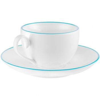 Чайная пара «С голубой каемочкой!»