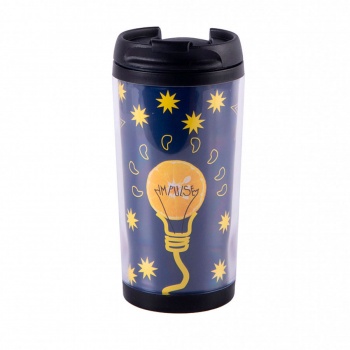 Подарочный набор EASE: наушники, зарядное устройство, термокружка, украшение,  коробка, стружка