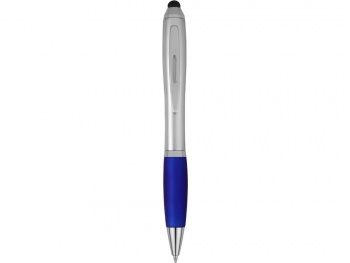Ручка-стилус шариковая "Nash", серебристый/синий