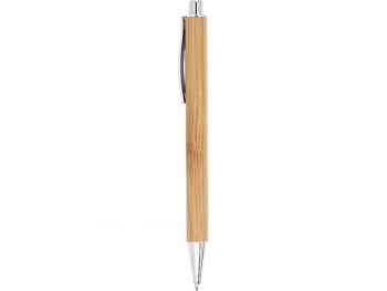 Ручка шариковая TUCUMA с корпусом из бамбука, бежевый/серебристый