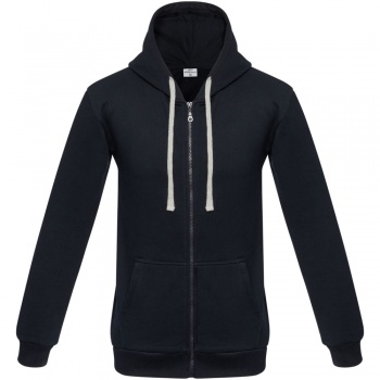 Толстовка на молнии с капюшоном Unit Siverga Heavy, темно-синяя