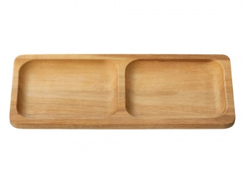 Менажница из акации с двумя секциями "Almond"