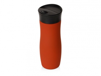 Вакуумная термокружка с кнопкой Streamline, Waterline, soft-touch, тубус, красный
