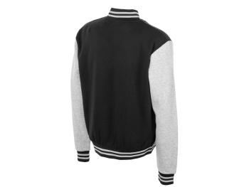 Бомбер «Oxford», черный/серый меланж, унисекс