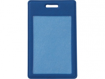 Бейдж с рулеткой-карабин "Favor", синий